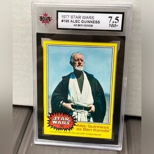 1977 Star Wars #195 Alec Guiness As Ben Kenobi KSA 7.5 FRESHLY GRADED NOT PSA